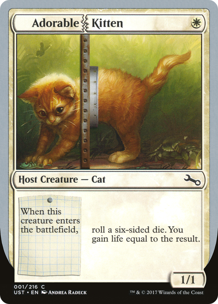 Adorable Kitten (UST-001) [Unstable] MTG Single Wizards of the Coast