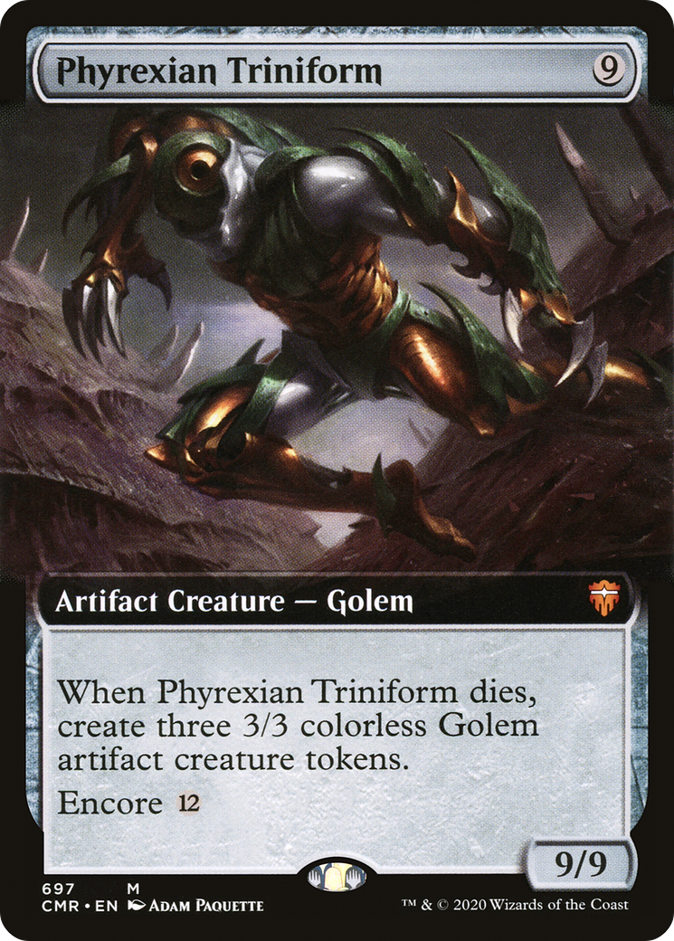 Phyrexian Triniform (CMR-697) [Commander Legends] (Extended Art) Foil MTG Single Wizards of the Coast