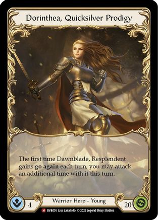 Dorinthea, Quicksilver Prodigy [DVR001] (Classic Battles: Rhinar vs Dorinthea)  Cold Foil Flesh And Blood Single Flesh And Blood   