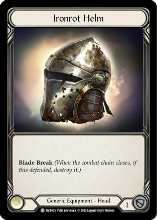 Ironrot Helm [DVR003] (Classic Battles: Rhinar vs Dorinthea)  Rainbow Foil Flesh And Blood Single Flesh And Blood   