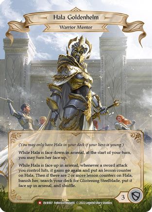 Hala Goldenhelm [DVR007] (Classic Battles: Rhinar vs Dorinthea) Flesh And Blood Single Flesh And Blood   