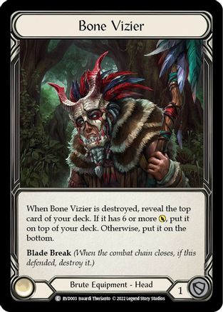 Bone Vizier [RVD003] (Classic Battles: Rhinar vs Dorinthea)  Rainbow Foil Flesh And Blood Single Flesh And Blood   