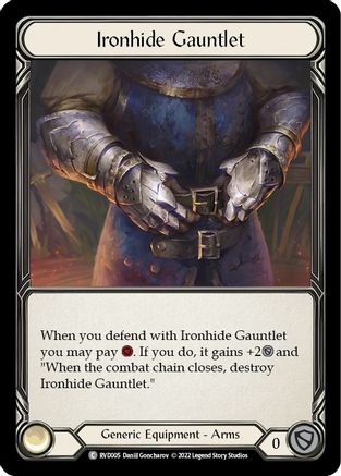 Ironhide Gauntlet [RVD005] (Classic Battles: Rhinar vs Dorinthea)  Rainbow Foil Flesh And Blood Single Flesh And Blood   