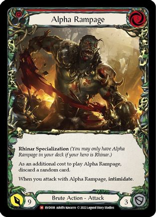 Alpha Rampage [RVD008] (Classic Battles: Rhinar vs Dorinthea) Flesh And Blood Single Flesh And Blood   