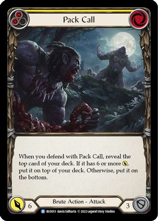 Pack Call [RVD015] (Classic Battles: Rhinar vs Dorinthea) Flesh And Blood Single Flesh And Blood   