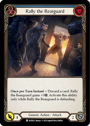 Rally the Rearguard (Blue) [RVD022] (Classic Battles: Rhinar vs Dorinthea) Flesh And Blood Single Flesh And Blood   