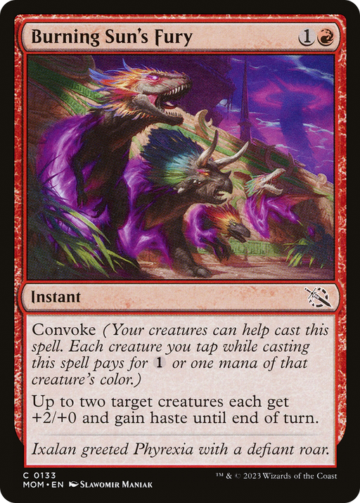 Burning Sun's Fury (MOM-133) [March of the Machine] Foil MTG Single Wizards of the Coast