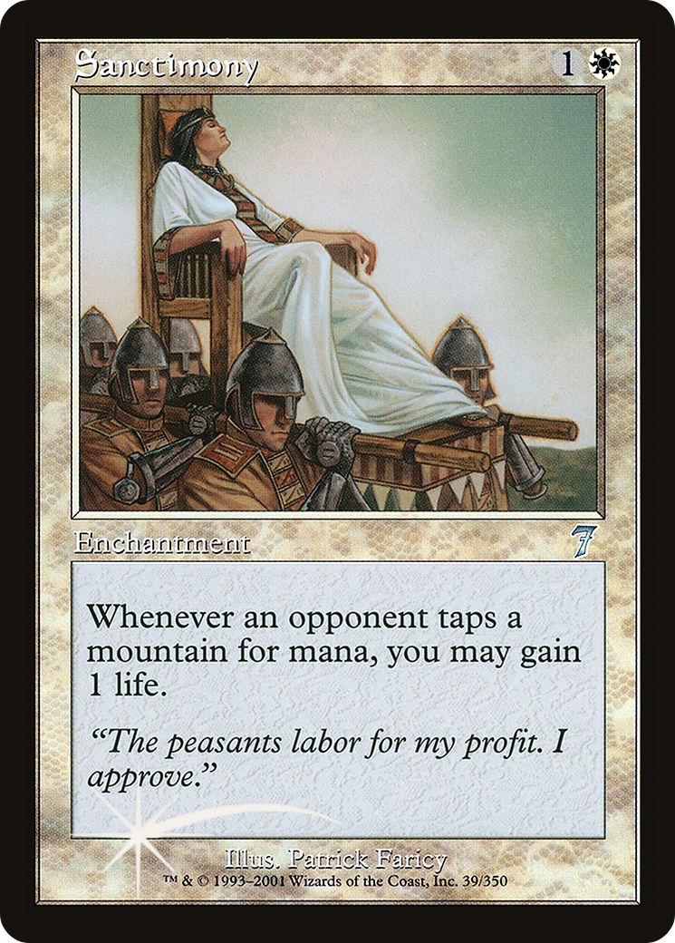 Sanctimony (7ED-039) [7th Edition] Foil MTG Single Wizards of the Coast