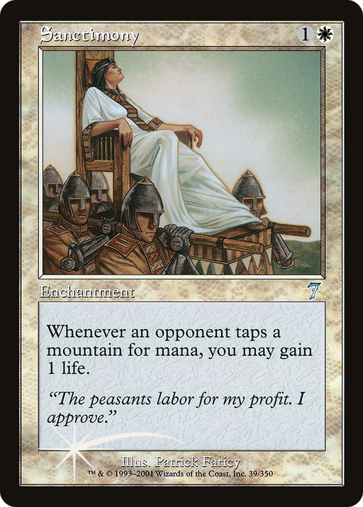 Sanctimony (7ED-039) [7th Edition] Foil MTG Single Wizards of the Coast