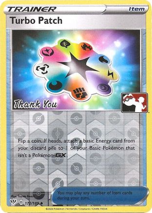 Turbo Patch - 172/189 (Pokemon League) [Thank You] (172) Reverse Holofoil [League & Championship Cards] Pokemon Single Pokémon