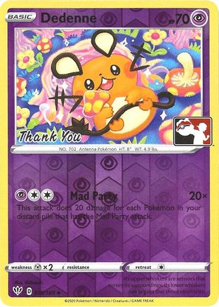 Dedenne - 78/189 (Pokemon League) [Thank You] () Reverse Holofoil [Promos: League & Championship Cards] Pokemon Single Pokémon