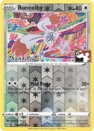 Bunnelby - 150/189 (Thank You Promo) Reverse Holofoil [Misc: Cards & Products] Pokemon Single Pokémon