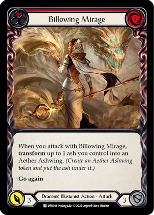 Billowing Mirage (Red) [UPR018] (Uprising)  Rainbow Foil Flesh And Blood Single Flesh And Blood   