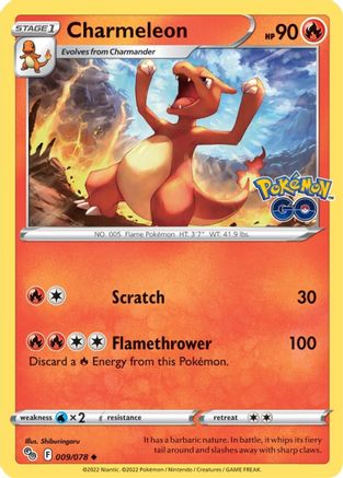 Charmeleon (9/78) [SWSH: Pokemon GO] Pokemon Single Pokémon