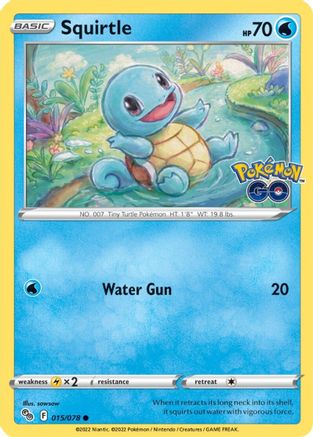 Squirtle (15/78) Reverse Holofoil [SWSH: Pokemon GO] Pokemon Single Pokémon