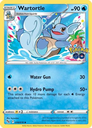 Wartortle (16/78) Reverse Holofoil [SWSH: Pokemon GO] Pokemon Single Pokémon