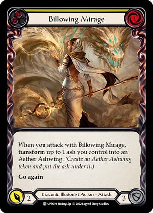 Billowing Mirage (Yellow) [UPR019] (Uprising)  Rainbow Foil Flesh And Blood Single Flesh And Blood   