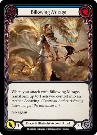 Billowing Mirage (Blue) [UPR020] (Uprising)  Rainbow Foil Flesh And Blood Single Flesh And Blood   