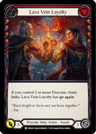 Lava Vein Loyalty (Red) [UPR069] (Uprising)  Rainbow Foil Flesh And Blood Single Flesh And Blood   