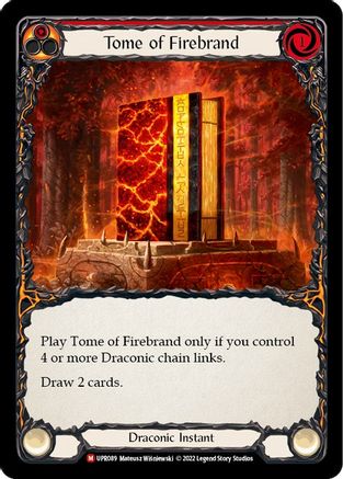Tome of Firebrand [UPR089] (Uprising)  Rainbow Foil Flesh And Blood Single Flesh And Blood   