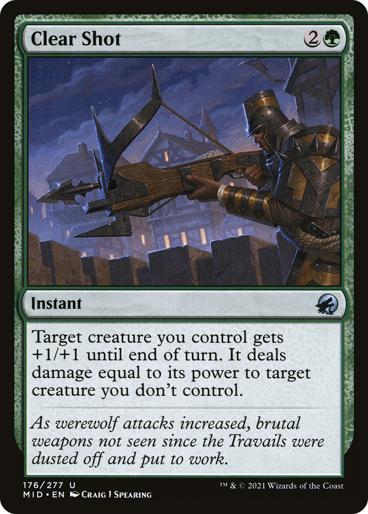 Clear Shot (MID-176) [Innistrad: Midnight Hunt] Foil MTG Single Wizards of the Coast