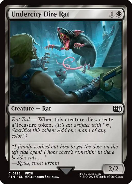 Undercity Dire Rat (FIN-123) [FINAL FANTASY] Foil MTG Single Wizards of the Coast