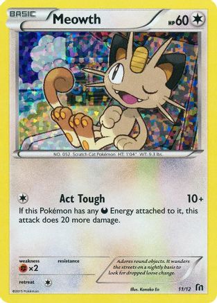 Meowth - 11/12 (/12) Holofoil [Promos: McDonalds Promos 2016] Pokemon Single Pokémon