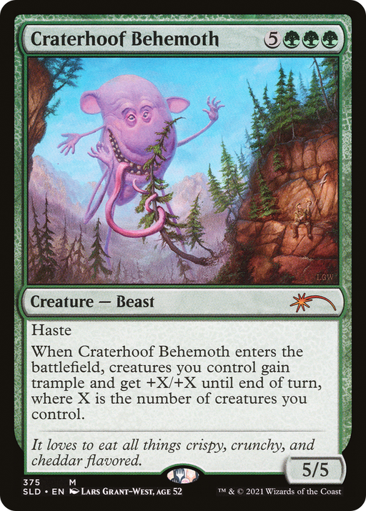 Craterhoof Behemoth (375) (SLD-375) [Secret Lair] Drop MTG Single Wizards of the Coast