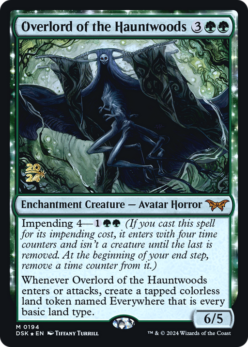 Overlord of the Hauntwoods (PRE-194) [Duskmourn: House of Horror Promos] Foil MTG Single Wizards of the Coast