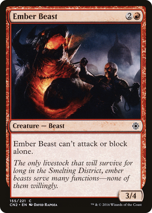 Ember Beast (CN2-155) [Conspiracy: Take the Crown] Foil MTG Single Wizards of the Coast