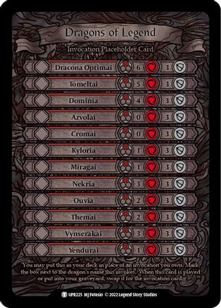 Dragons of Legend Invocation Placeholder Card [UPR225] (Uprising) Flesh And Blood Single Flesh And Blood   