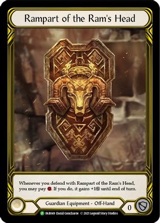 Rampart of the Ram's Head (Golden) [FAB049] (Promo)  Cold Foil Flesh And Blood Single Flesh And Blood   