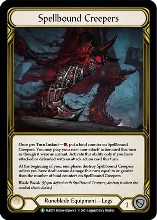 Spellbound Creepers (Golden) [FAB051] (Promo)  Cold Foil Flesh And Blood Single Flesh And Blood   