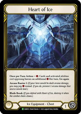 Heart of Ice (Golden) [FAB053] (Promo)  Cold Foil Flesh And Blood Single Flesh And Blood   