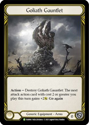 Goliath Gauntlet (Golden) [FAB064] (Promo)  Cold Foil Flesh And Blood Single Flesh And Blood   