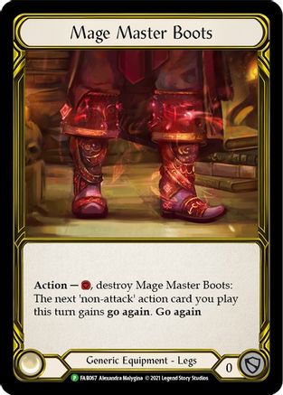 Mage Master Boots (Golden) [FAB067] (Promo)  Cold Foil Flesh And Blood Single Flesh And Blood   