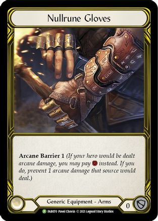 Nullrune Gloves (Golden) [FAB070] (Promo)  Cold Foil Flesh And Blood Single Flesh And Blood   