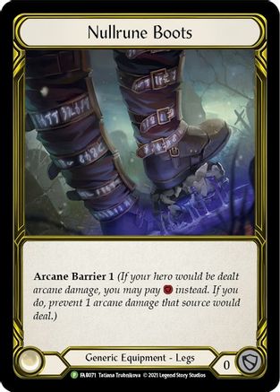 Nullrune Boots (Golden) [FAB071] (Promo)  Cold Foil Flesh And Blood Single Flesh And Blood   
