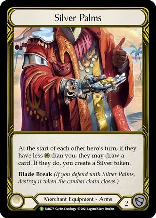 Silver Palms (Golden) [FAB077] (Promo)  Cold Foil Flesh And Blood Single Flesh And Blood   