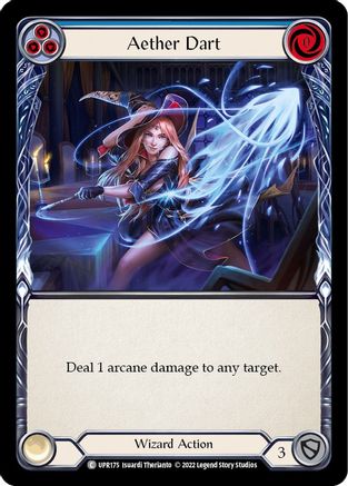 Aether Dart (Blue) [UPR175] (Uprising)  Rainbow Foil Flesh And Blood Single Flesh And Blood   