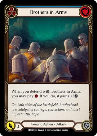 Brothers in Arms (Blue) [UPR205] (Uprising)  Rainbow Foil Flesh And Blood Single Flesh And Blood   