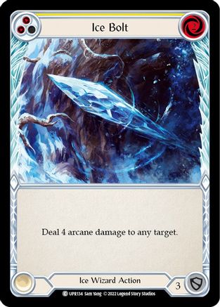 Ice Bolt (Yellow) [UPR134] (Uprising)  Rainbow Foil Flesh And Blood Single Flesh And Blood   