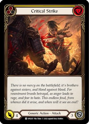 Critical Strike (Yellow) [UPR207] (Uprising) Flesh And Blood Single Flesh And Blood   