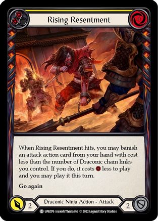 Rising Resentment (Yellow) [UPR076] (Uprising) Flesh And Blood Single Flesh And Blood   