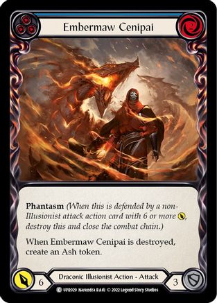Embermaw Cenipai (Blue) [UPR029] (Uprising)  Rainbow Foil Flesh And Blood Single Flesh And Blood   