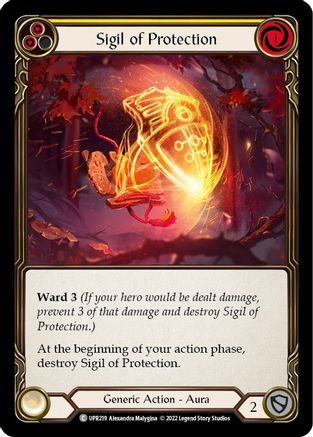 Sigil of Protection (Yellow) [UPR219] (Uprising)  Rainbow Foil Flesh And Blood Single Flesh And Blood   