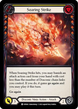 Soaring Strike (Yellow) [UPR082] (Uprising)  Rainbow Foil Flesh And Blood Single Flesh And Blood   