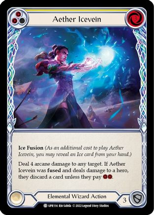 Aether Icevein (Yellow) [UPR114] (Uprising)  Rainbow Foil Flesh And Blood Single Flesh And Blood   