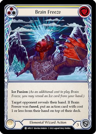Brain Freeze (Yellow) [UPR117] (Uprising)  Rainbow Foil Flesh And Blood Single Flesh And Blood   