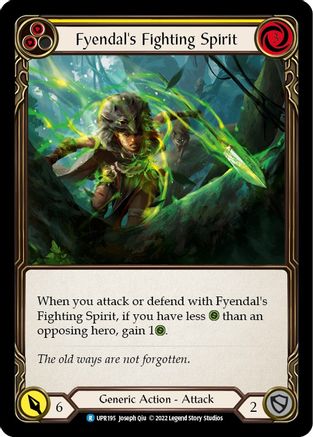 Fyendal's Fighting Spirit (Yellow) [UPR195] (Uprising) Flesh And Blood Single Flesh And Blood   